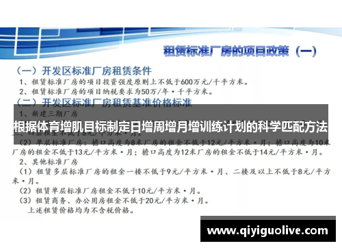 根据体育增肌目标制定日增周增月增训练计划的科学匹配方法